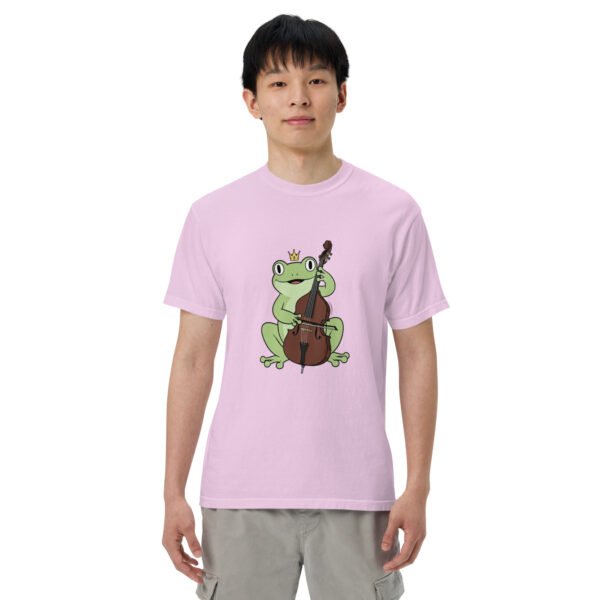 Frog on Bass: Unisex garment-dyed heavyweight t-shirt - Image 42