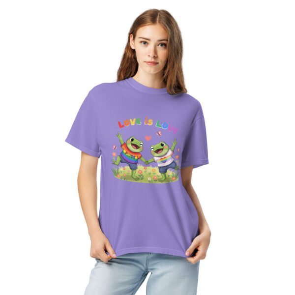 Love is Love1: Unisex garment-dyed heavyweight t-shirt - Image 8