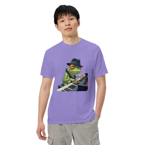 Frog on Piano: Unisex garment-dyed heavyweight t-shirt - Image 23