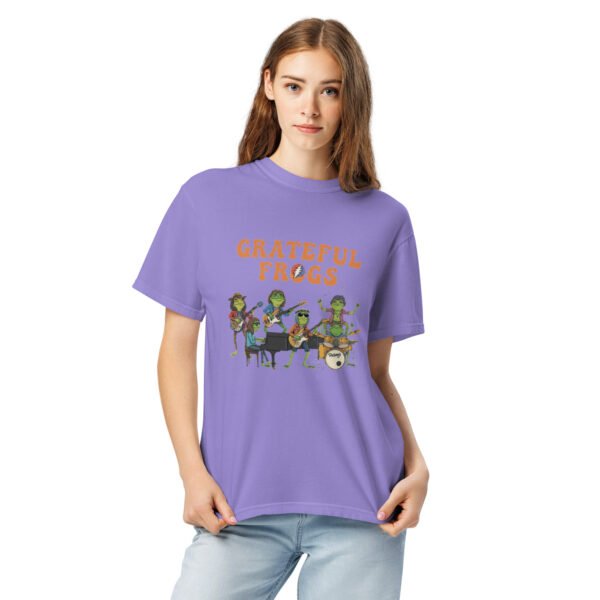 Grateful Frogs3: Unisex garment-dyed heavyweight t-shirt - Image 5