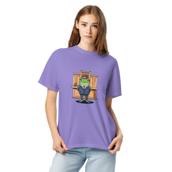 Frog in Law: Unisex garment-dyed heavyweight t-shirt - Image 4