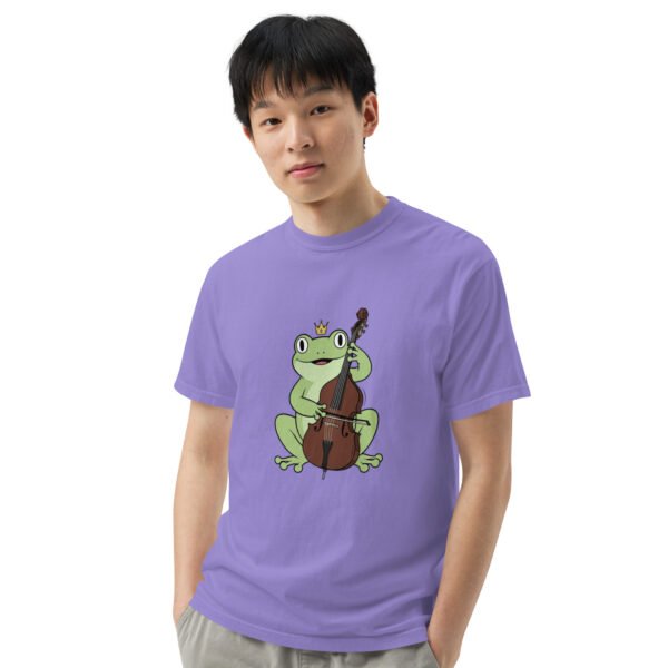 Frog on Bass: Unisex garment-dyed heavyweight t-shirt - Image 27