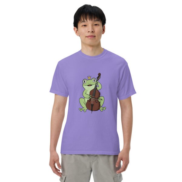 Frog on Bass: Unisex garment-dyed heavyweight t-shirt - Image 25
