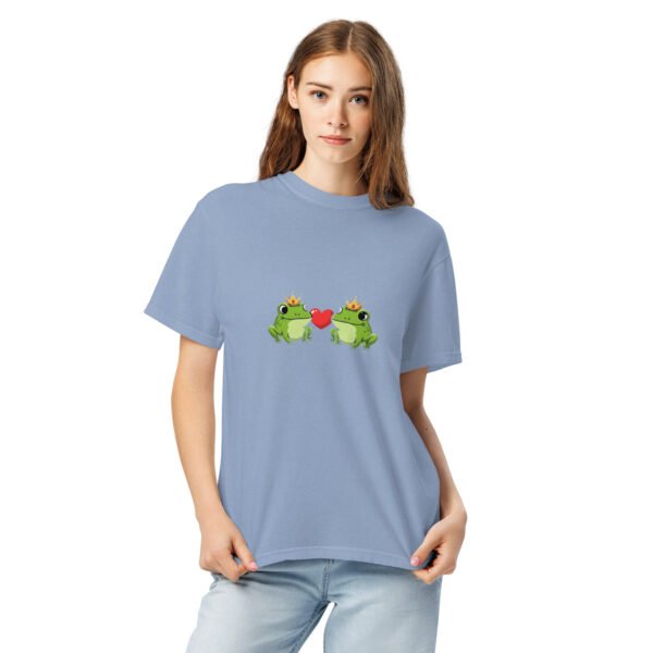 Frogs in Love: Unisex garment-dyed heavyweight t-shirt - Image 6