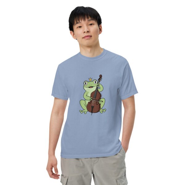 Frog on Bass: Unisex garment-dyed heavyweight t-shirt - Image 34