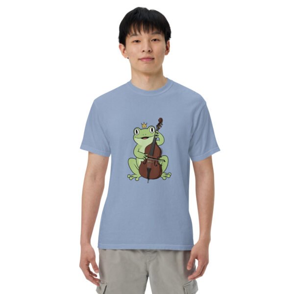 Frog on Bass: Unisex garment-dyed heavyweight t-shirt - Image 33