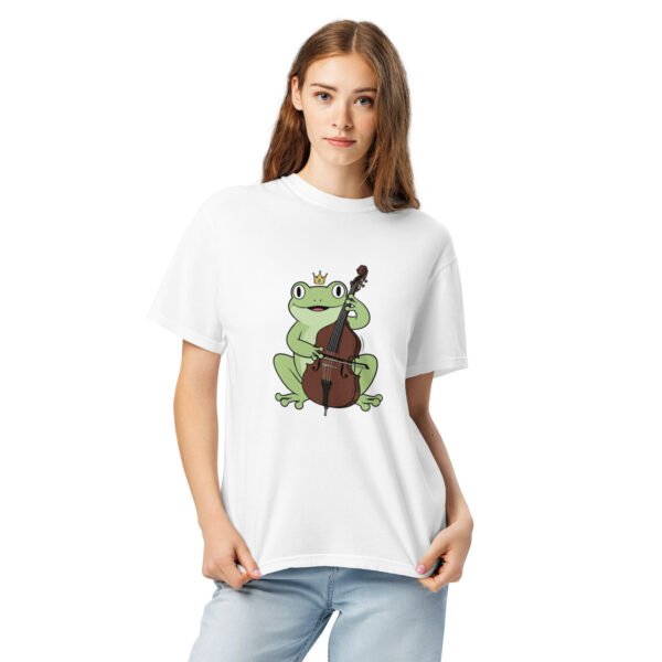 Frog on Bass: Unisex garment-dyed heavyweight t-shirt - Image 13