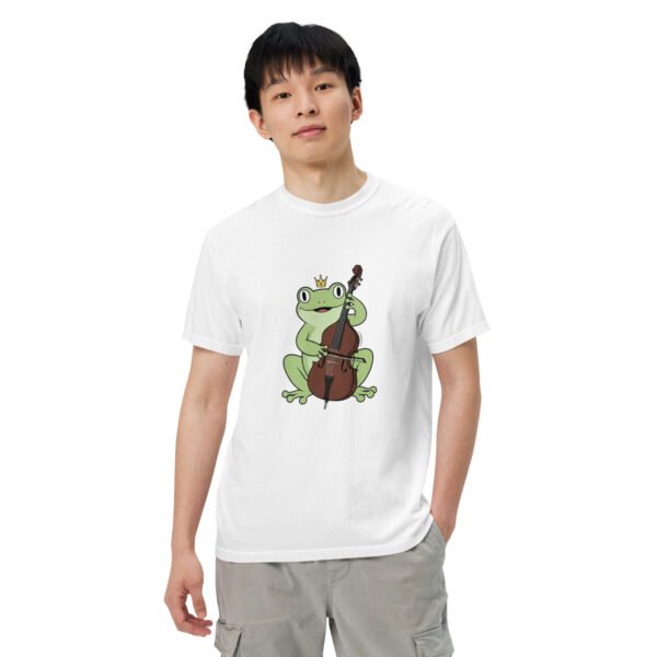 Frog on Bass: Unisex garment-dyed heavyweight t-shirt - Image 65