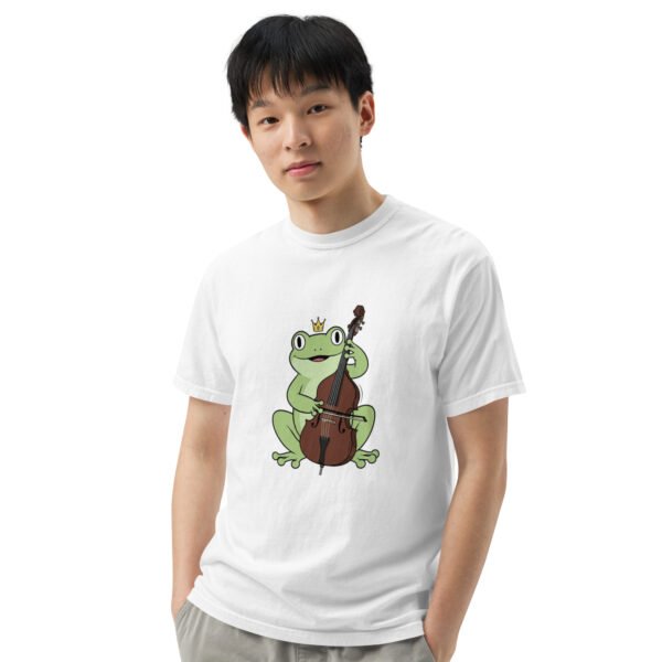 Frog on Bass: Unisex garment-dyed heavyweight t-shirt - Image 66