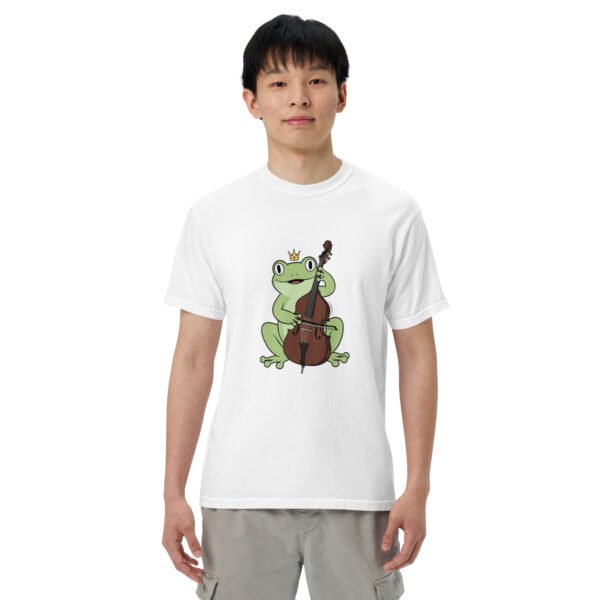 Frog on Bass: Unisex garment-dyed heavyweight t-shirt - Image 64