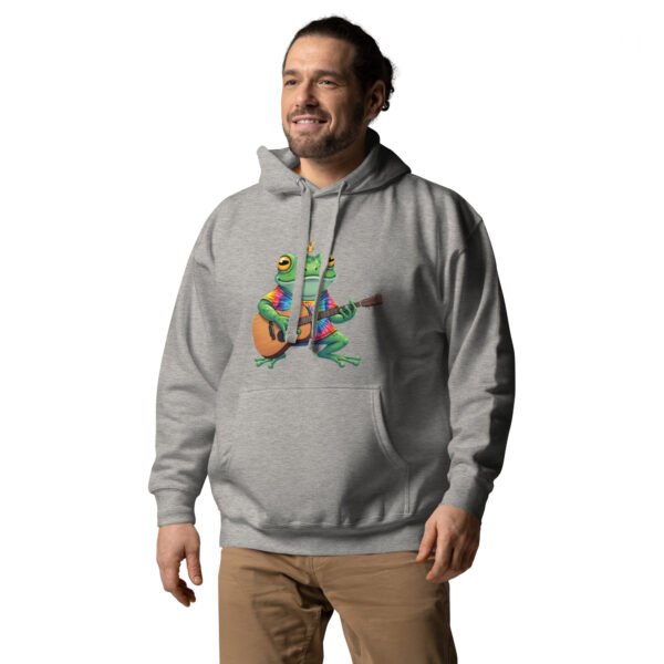 Frog Guitar: Unisex Hoodie - Image 10