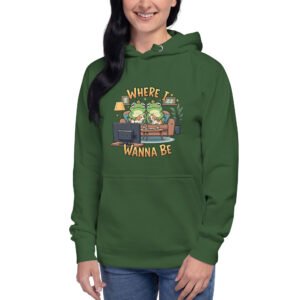 Alternative view of Where I Wanna Be: Unisex Hoodie