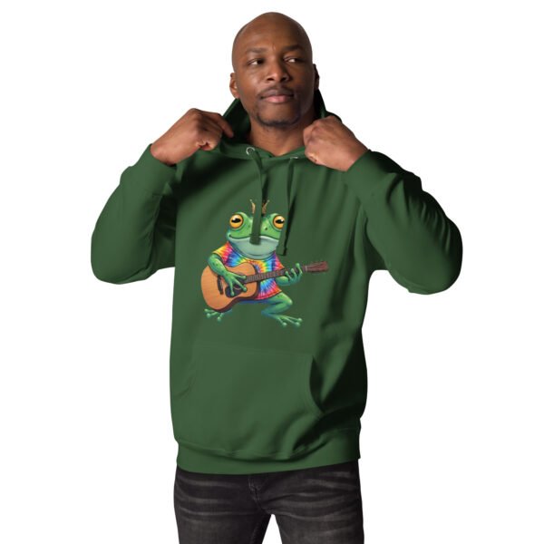 Frog Guitar: Unisex Hoodie - Image 7
