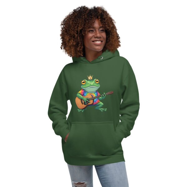 Frog Guitar: Unisex Hoodie - Image 9