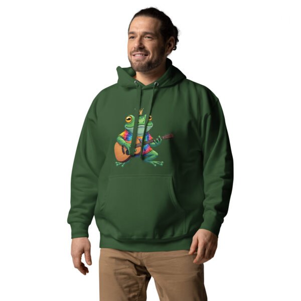 Frog Guitar: Unisex Hoodie - Image 6