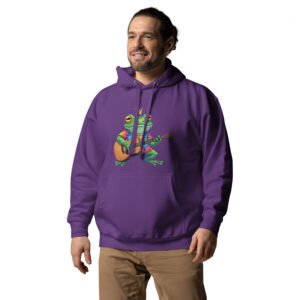 Alternative view of Frog Guitar: Unisex Hoodie