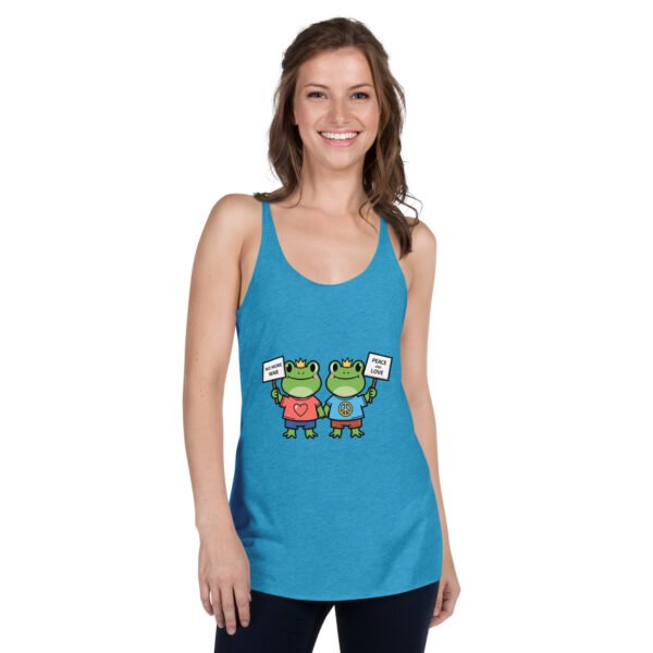No More War: Women's Racerback Tank - Image 5