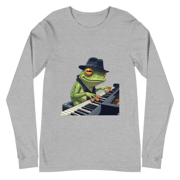 Frog on Piano: Unisex Long Sleeve Tee - Image 19
