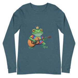 Frog on Guitar: Unisex Long Sleeve Tee
