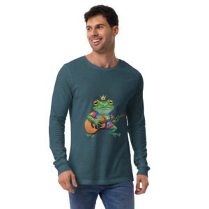 Alternative view of Frog on Guitar: Unisex Long Sleeve Tee
