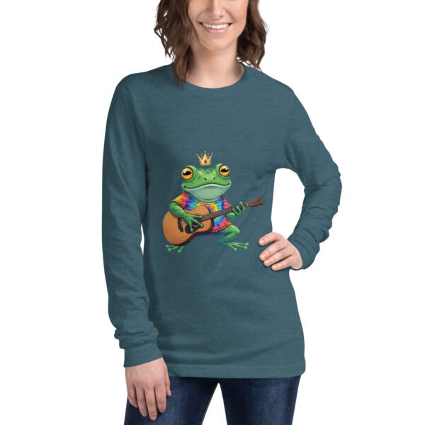 Frog on Guitar: Unisex Long Sleeve Tee - Image 3