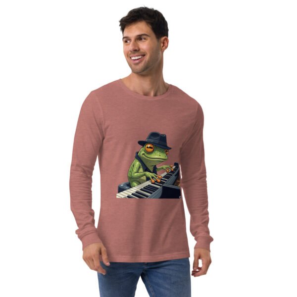 Frog on Piano: Unisex Long Sleeve Tee - Image 6