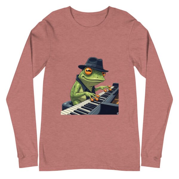 Frog on Piano: Unisex Long Sleeve Tee - Image 17