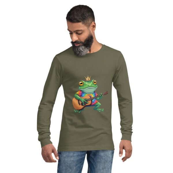 Frog on Guitar: Unisex Long Sleeve Tee - Image 4