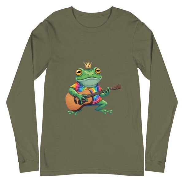 Frog on Guitar: Unisex Long Sleeve Tee - Image 15