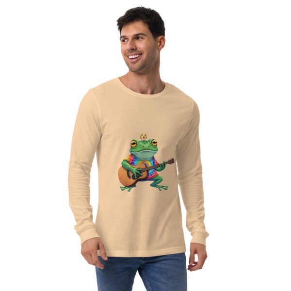Frog on Guitar: Unisex Long Sleeve Tee - Image 10