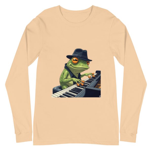 Frog on Piano: Unisex Long Sleeve Tee - Image 21