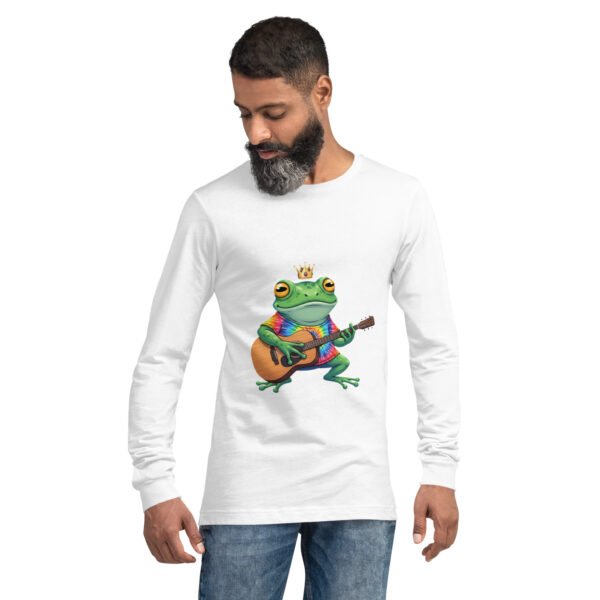 Frog on Guitar: Unisex Long Sleeve Tee - Image 12