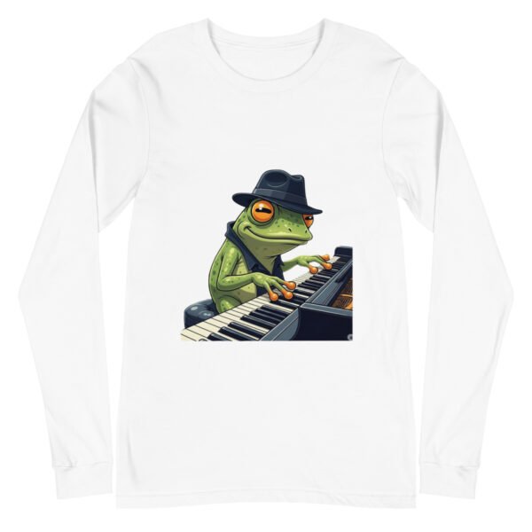 Frog on Piano: Unisex Long Sleeve Tee - Image 23