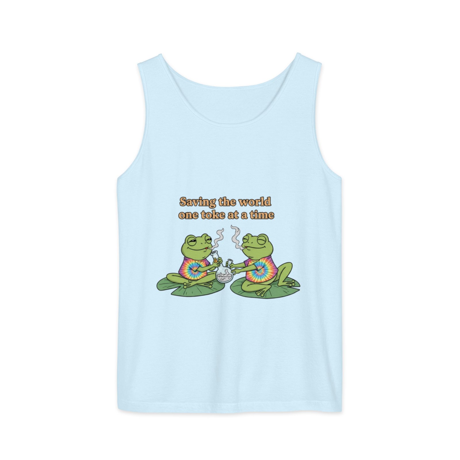 Saving the World: Unisex garment-dyed tank top - Image 10