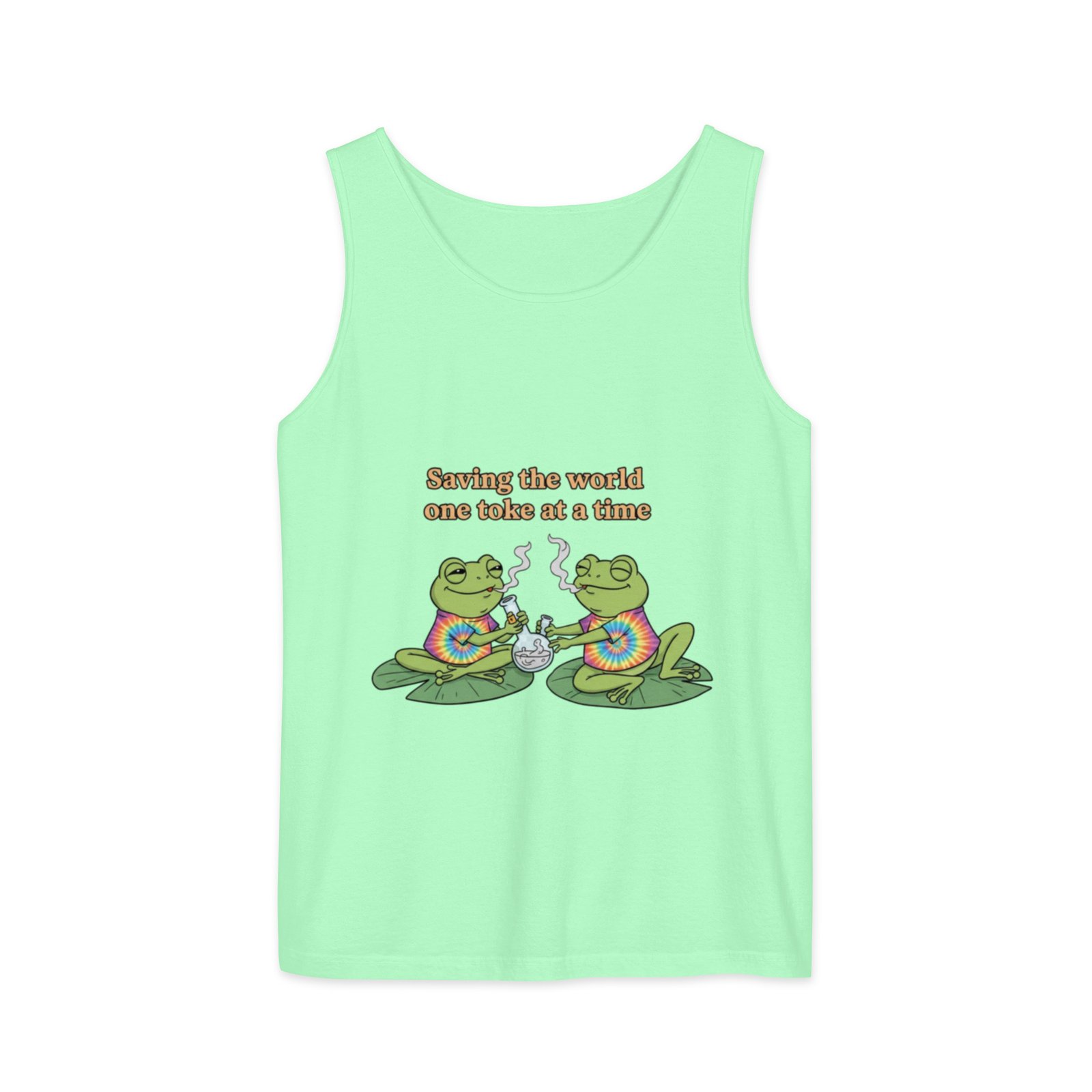 Saving the World: Unisex garment-dyed tank top - Image 9