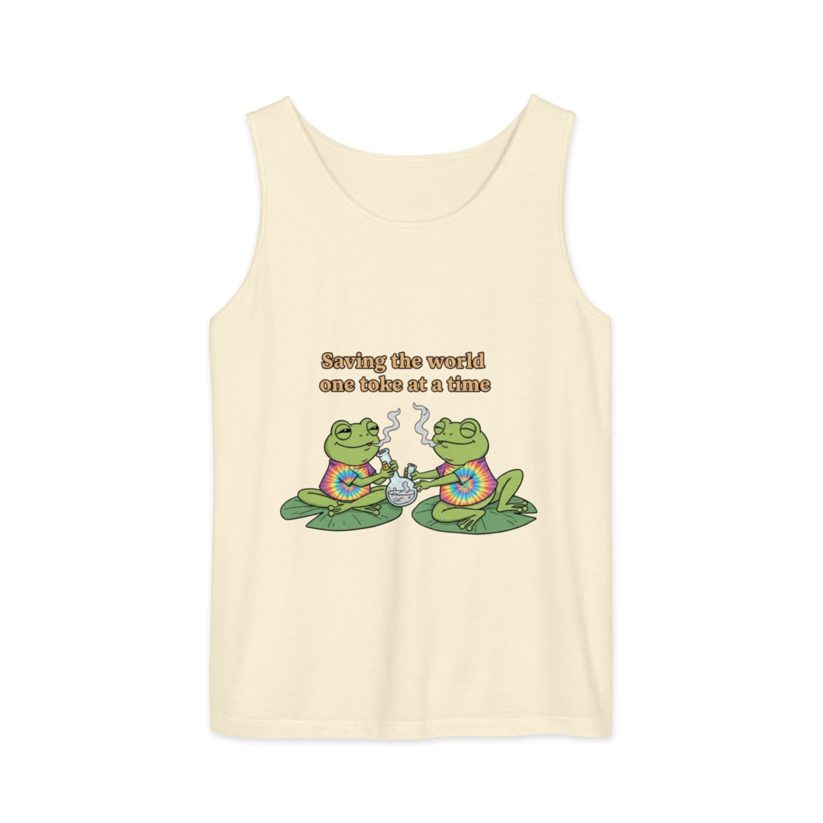 Saving the World: Unisex garment-dyed tank top - Image 11
