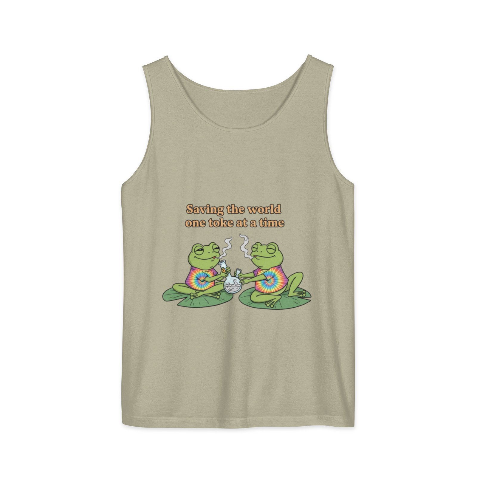 Saving the World: Unisex garment-dyed tank top - Image 6