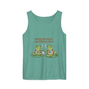 Alternative view of Saving the World: Unisex garment-dyed tank top