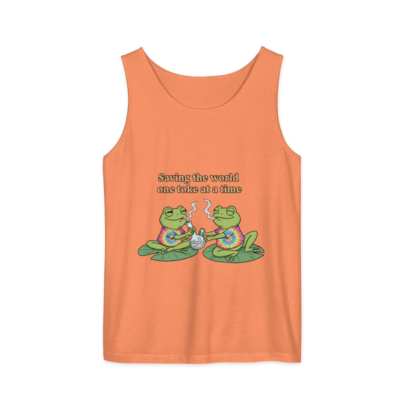 Saving the World: Unisex garment-dyed tank top - Image 3