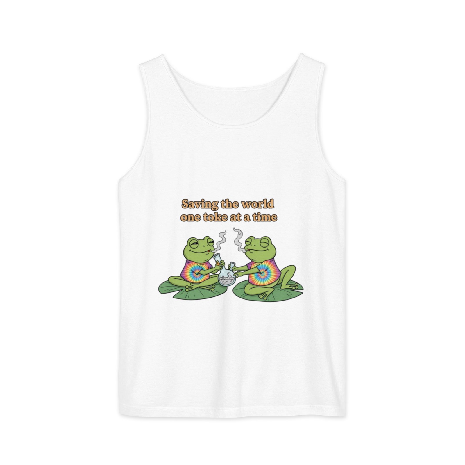 Saving the World: Unisex garment-dyed tank top - Image 12